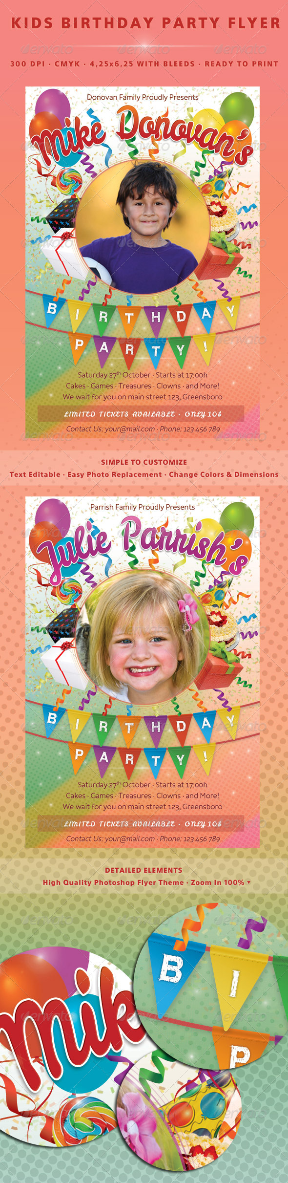 Imagen del producto Kids Birthday Party Flyer